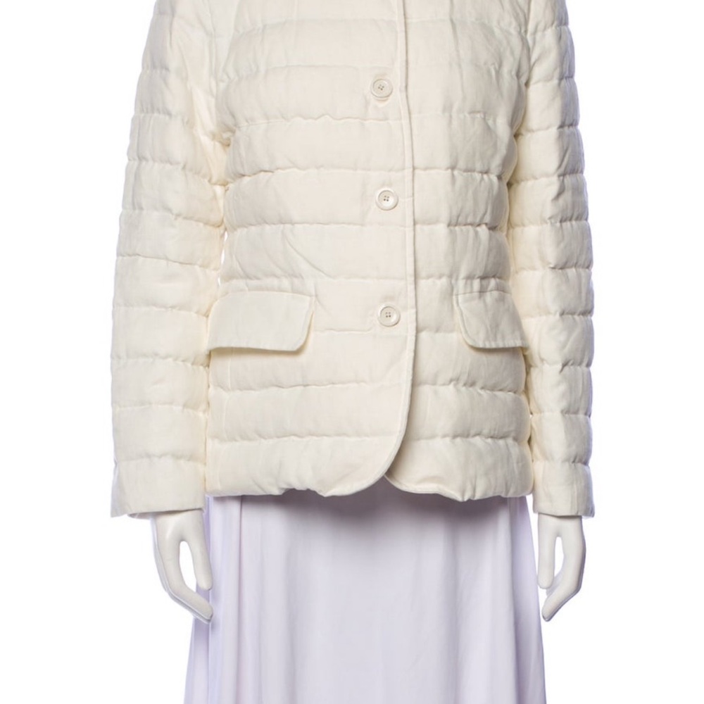 Herno Women's Cream Quilted Blazer